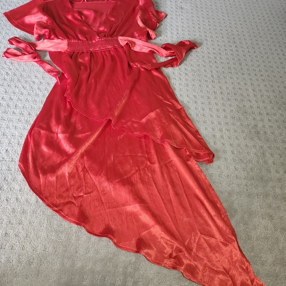 New without tag BEBE High Low Kimono Sleeve Drape Dress - Small - Picture 7 of 11